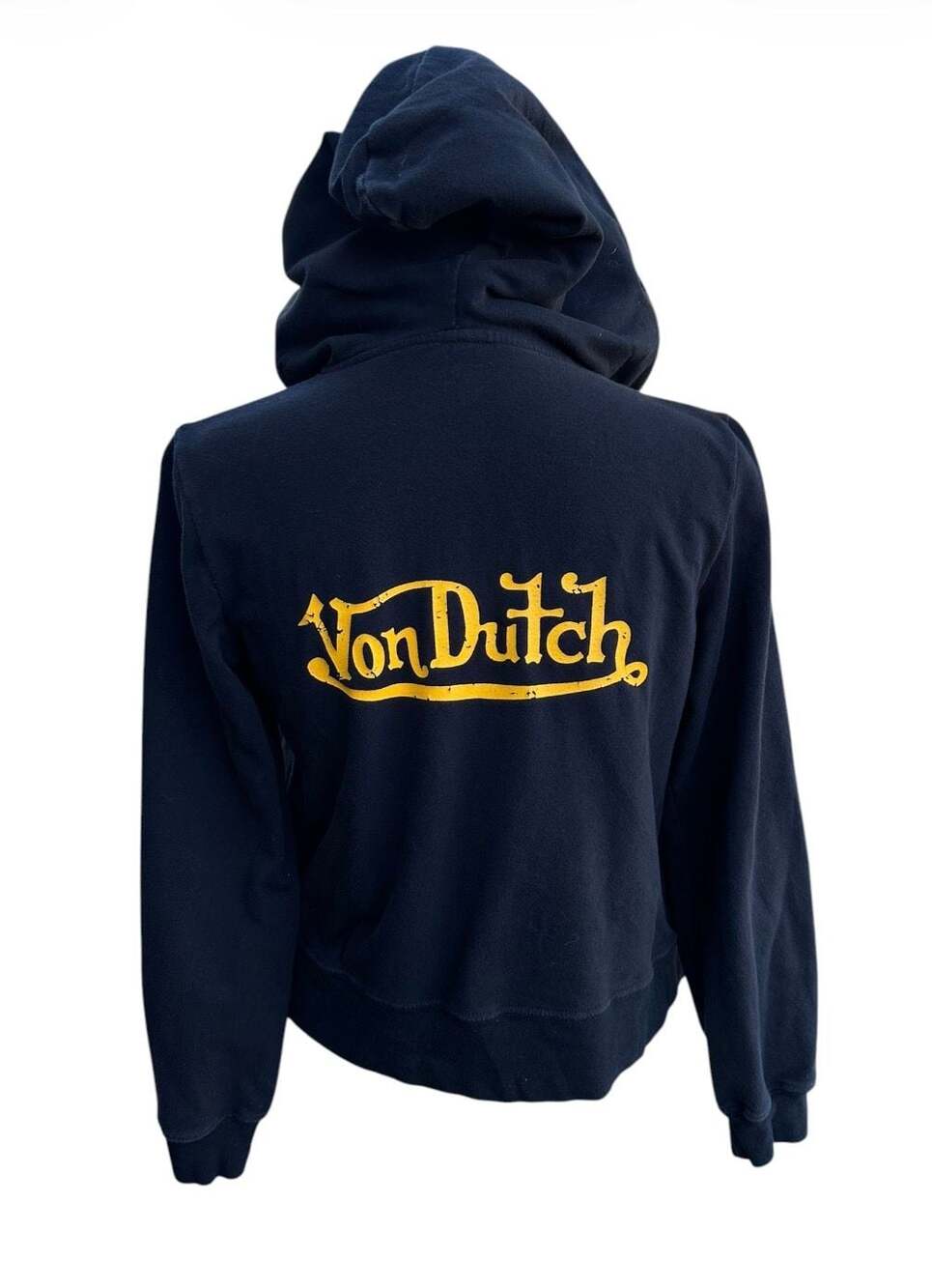 Vintage Authentic Von Dutch Originals Full Zip Hoodie Black Size M
